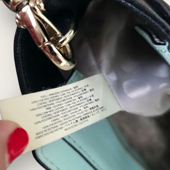 Kate Spade New York Cedar Street Small Hayden Top Handle Bag Aqua Black OS - Picture 5 of 16